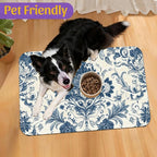 Vintage Floral Paisley Pet Feeding Mat, Absorbent Dog Cat Bowl Pad, Quick Dry - Image 7