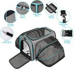 Premium Pet Carrier – Dog & Cat Travel Bag, Airline Approved, Soft-Sided Design - Image 6