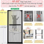 Lumizone Extra Tall Cat Gate 61.02" High Pressure Mounted Extra Wide - Image 4