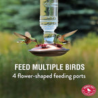 Perky-Pet Antique Glass Bottle Hummingbird Feeder - Image 2