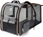 Lekebobor Cat Carrier Backpack, Expandable Pet Carrier by LEKEBOBOR