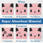 Pink Cat Dog Food Mat–Christmas Stocking Absorbent Quick Dry Feeding Placemat - Image 3