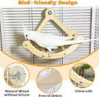 Rocking Bird Toys Perch for Window and Cage, Bird Perch for Wall Suction Mount - Image 5