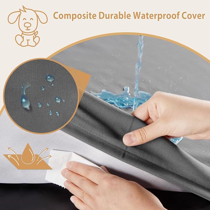 BFPETHOME Outdoor Dog Beds for Large Dogs, Waterproof Dog Bed for Medium - Image 3