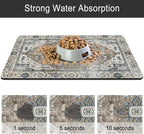 Dog Food Mats for Floors, Absorbent and Quick-Drying Pet Cat Food Mat, - Image 5
