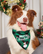 Christmas Dog Bandanas Classic Plaid Triangle Holiday Scarf - Image 6