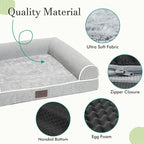 Orthopedic Dog Beds for Large Dogs, Waterproof Lined Egg Crate Foam Pet Bed Mat - Image 4