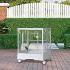 Garvee Small Bird Cage with Playground Stand, 44in White Travel Bird Cage - Image 7