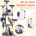 DUMOS Tall 79in Cat Tree Tower, Large Multi Level Cats Climbing Tower - Image 4