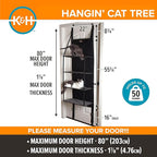 K&H Pet Products Hangin Cat Tree Door Mounted Cat Furniture, Space Saving - Image 2