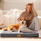 Patas Lague Orthopedic Dog Bed Large Sized Dog 36''X24'', Soft Waterproof Egg - Image 2