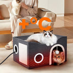 Indoor Heated Cat House, Adjustable Temperature Cat Heating Bed - Image 8