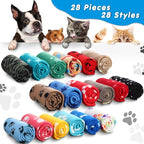 Chumia 28 Pieces Puppy Blanket Bulk Small Fleece Pet Blanket - Image 3
