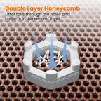 Extra Large Cat Litter Mat, 30x22 Inches Honeycomb Double Layer Cat Litter - Image 4