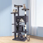 BestPet | 54" Cat Tree Tower | Ashy | Sturdy, Hanging Cat Toys, Observation - Image 2