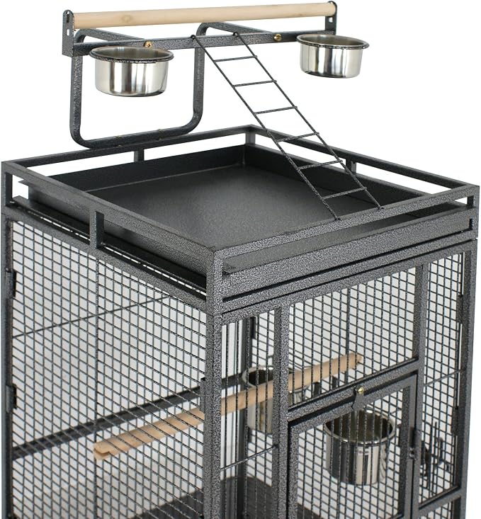 Nova Microdermabrasion 61 Inches Large Bird Cage Play Top Parrot Cockatiel - Image 4