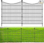 5 Panels No Dig Dog Fence Outdoor by OutdoorFence