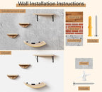 Cat Window Perches, Curved Cat Wall Sisal Mat Bed and 2 Floating Wall Steps - Image 9
