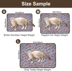Dono 1 Pack 3 Dog Blankets for Small Dogs, Soft Fluffy Paw Print Pattern Fleece - Image 2