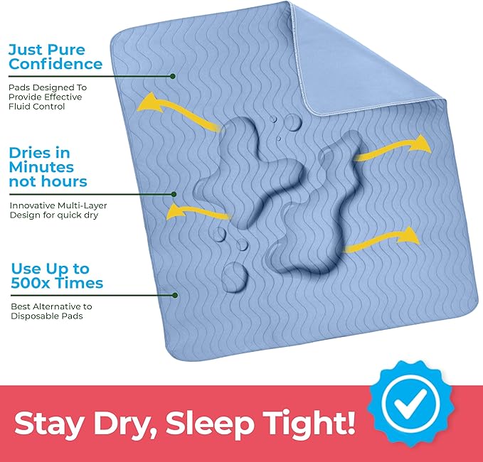Utopia Bedding Waterproof Incontinence Bed Pads 34 x 36 Inches, Washable and - Image 2
