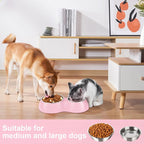 Double Dog Bowls Set – Non-Slip Pet Food & Water Dishes - Image 3