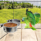 PINVNBY 2pcs Stainless Steel Bird Bowl Feeding Dish Cups - Image 4