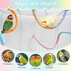 BNOSDM 3 Pcs Rope Perches for Bird Cages Gradient Sunset Color Bendable - Image 7
