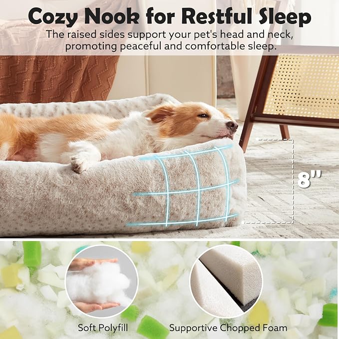 JOEJOY Dog Bed Medium Size Dog, Washable Orthopedic Premium Soft Corduroy - Image 2