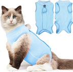 Recovery Suit for Cats After Surgery Soft Breathable Pet Bodysuit E-Collar & by Hpetppy