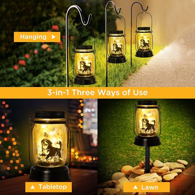 Bernese Mountain Dog Gifts for Women/Men Bernese Mountain Solar Lanterns - Image 3