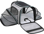 Airline Approved Portable Pet Carrier 2 Sides Expandable Soft-Sided Large Cats by MASKEYON