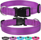 Reflective Dog Collar with Buckle Adjustable Safety Nylon Collars - Image 6