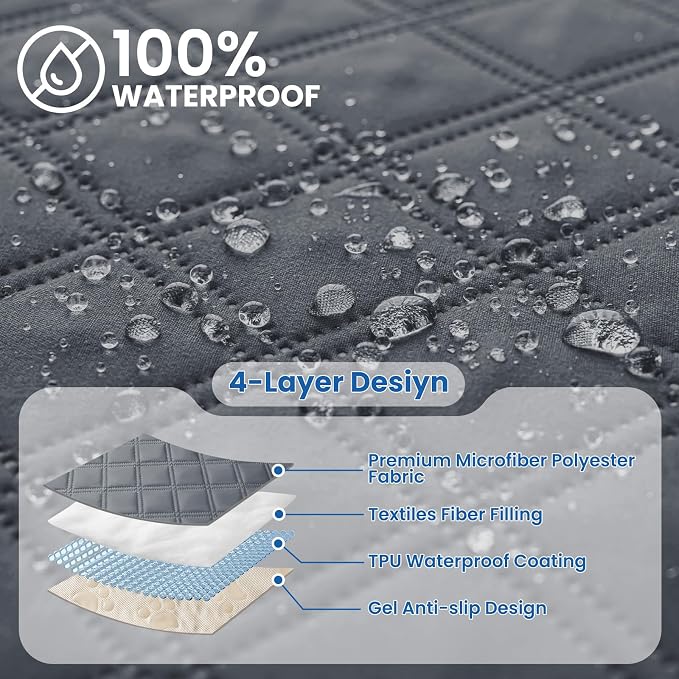 Waterproof Dog Blanket, Non-Slip Soft Pet Bed Cover, Couch Cover - Image 2