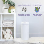 Ubbi Steel Diaper Pail, Odor Locking, No Special Bag Required, Award-Winning - Image 3