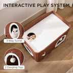 Joydeco Cat House for Indoor Cats, Extra Wide Scratch Resistant Felt Cat Condo - Image 3