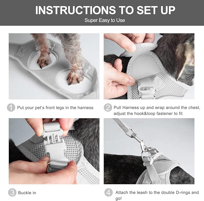 Fida Cat Harness and Leash Set for Walking Kitten and Puppy, Escape Proof - Image 5