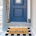 Tinideya 2 Pcs Door Mat Welcome Non Slip Coir Mats Floor Layering Doormats - Image 6