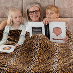 Bnuitland Leopard Print Flannel Blanket, Large Size 90x90 Inches - Image 4