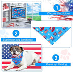 Kacctyen 100 Pieces Dog Bandanas Bulk Plain Blank Heat Transfer Triangle Dog - Image 5