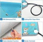 Dog Heating Pad 28×18 in Waterproof Heated Dog Bed, Smart Thermostat Switch - Image 4