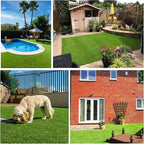 Artificial Grass Rug Outdoor Indoor 13FTX90FT Fake Grass Carpet Green Synthetic - Image 8