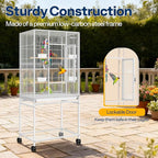 VIVOHOME 54 Inch Wrought Iron Large Bird Flight Cage - Image 5