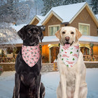 Cute Christmas Dog Bandanas Large 2PCS, 4 Pattern Holiday Scarf - Image 5