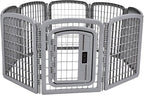 Amazon Basics 8-Panel Octagonal Plastic Dog Playpen, Indoor/Outdoor Pet Fence by AmazonBasics