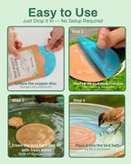 Bird Bath Purification Disk Pure Copper Outdoor Winter Solar Power Birdbath - Image 6