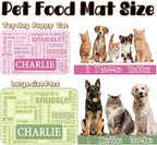 Personalized Dog Cat Food Mat Waterproof Non Slip Pet Bowl Mat Absorbent Quick - Image 3