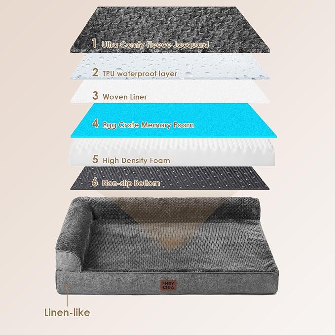EHEYCIGA XXL Dog Bed Memory Foam, Orthopedic Giant Dog Bed Jumbo - Image 5