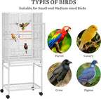 DWVO 53.9-Inch Metal Bird Cage: Large Parrot Cages - Image 3