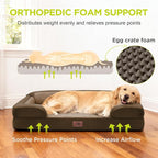 Orthopedic Dog Bed for Extra Large Dogs, XXL Waterproof Egg Crate Memory Foam - Image 2