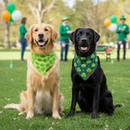 ADOGGYGO St Patrick Dog Bandana 2 Pack, Reversible Shamrock Pet Scarf Bib - Image 3